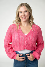 Load image into Gallery viewer, Callie Cropped Cardigan - Pink