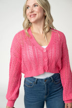 Load image into Gallery viewer, Callie Cropped Cardigan - Pink