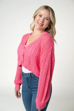 Load image into Gallery viewer, Callie Cropped Cardigan - Pink
