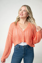 Load image into Gallery viewer, Callie Cropped Cardigan - Melon