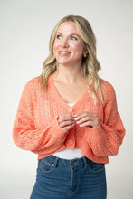 Load image into Gallery viewer, Callie Cropped Cardigan - Melon