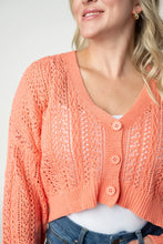 Load image into Gallery viewer, Callie Cropped Cardigan - Melon