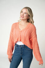 Load image into Gallery viewer, Callie Cropped Cardigan - Melon