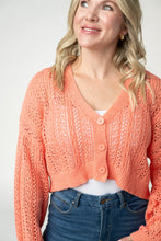 Load image into Gallery viewer, Callie Cropped Cardigan - Melon