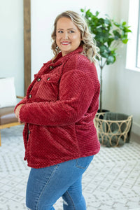 Fleece Shacket - Burgundy