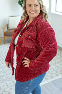 Fleece Shacket - Burgundy