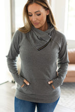 Load image into Gallery viewer, Classic ZipCowl Sweatshirt - Charcoal