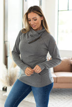Load image into Gallery viewer, Classic ZipCowl Sweatshirt - Charcoal