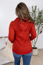 Load image into Gallery viewer, Tatum Textured Pullover Hoodie - Rust