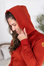 Load image into Gallery viewer, Tatum Textured Pullover Hoodie - Rust
