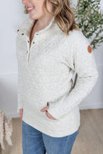 Load image into Gallery viewer, Geometric Button Snap Pullover - Oatmeal