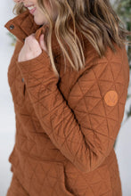 Load image into Gallery viewer, Geometric Button Snap Pullover - Rust