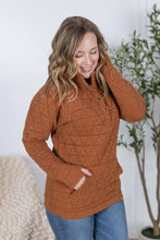 Load image into Gallery viewer, Geometric Button Snap Pullover - Rust