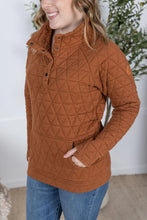 Load image into Gallery viewer, Geometric Button Snap Pullover - Rust