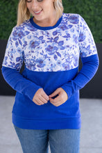 Load image into Gallery viewer, Natalie Pullover - Sapphire Floral and Blue