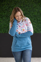 Load image into Gallery viewer, Hailey Pullover Hoodie - Watercolor Floral + Blue