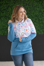 Load image into Gallery viewer, Hailey Pullover Hoodie - Watercolor Floral + Blue