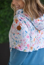 Load image into Gallery viewer, Hailey Pullover Hoodie - Watercolor Floral + Blue