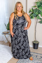 Load image into Gallery viewer, Samantha Maxi Dress - Black Leaves