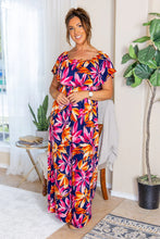 Load image into Gallery viewer, Oakley Off The Shoulder Maxi Dress - Navy Tropical