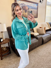 Load image into Gallery viewer, Brenna Button Down Top - Teal
