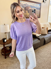 Load image into Gallery viewer, Katie Cozy Top - Heathered Purple