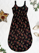 Load image into Gallery viewer, Reagan Ribbed Midi Dress - Black Floral