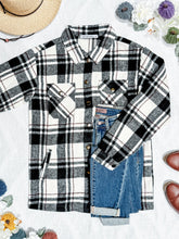 Load image into Gallery viewer, Norah Plaid Shacket - Ivory and Black