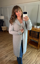 Load image into Gallery viewer, Lillian Long Hooded Cardigan - Grey