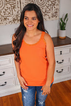 Load image into Gallery viewer, Lexi Lace Tank - Orange