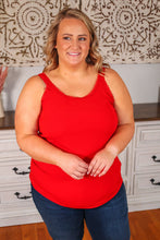 Load image into Gallery viewer, Lexi Lace Tank - Red