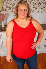Load image into Gallery viewer, Lexi Lace Tank - Red