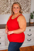 Load image into Gallery viewer, Lexi Lace Tank - Red