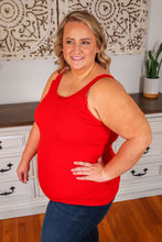 Load image into Gallery viewer, Lexi Lace Tank - Red