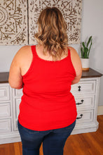 Load image into Gallery viewer, Lexi Lace Tank - Red