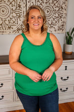 Load image into Gallery viewer, Lexi Lace Tank - Green