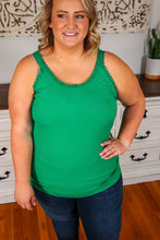 Load image into Gallery viewer, Lexi Lace Tank - Green