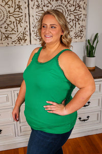 Lexi Lace Tank - Green