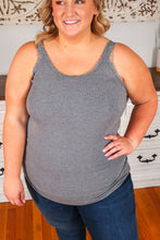 Load image into Gallery viewer, Lexi Lace Tank - Charcoal