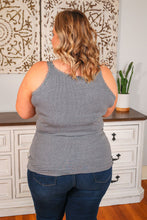 Load image into Gallery viewer, Lexi Lace Tank - Charcoal