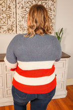 Load image into Gallery viewer, USA Colorblock Stripes Sweater