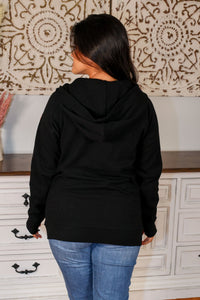 FullZip Hoodie - Black Rainbow Zipper
