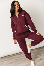 Load image into Gallery viewer, Comfort Zone HalfZip - Maroon Lace