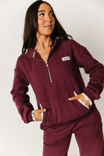 Load image into Gallery viewer, Comfort Zone HalfZip - Maroon Lace
