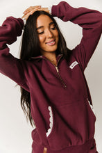 Load image into Gallery viewer, Comfort Zone HalfZip - Maroon Lace
