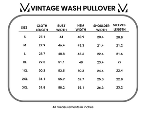 Vintage Wash Pullover - Coral