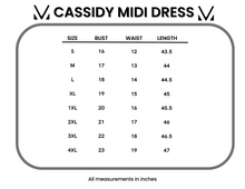 Load image into Gallery viewer, Cassidy Midi Dress - Blue Floral Mix