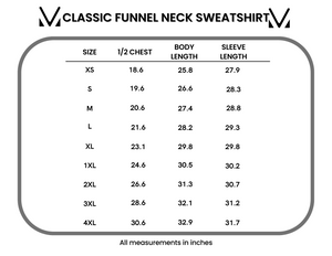 Classic Funnel Neck Sweatshirt - Heathered Hot Pink