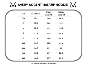 Avery Accent HalfZip Hoodie - Black and Red