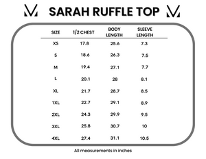Sarah Ruffle Top - Mint Floral
